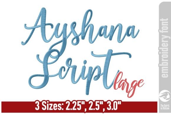 Ayshana Script Font – Large: Elegant Handwritten Charm for Seasonal Embroidery
