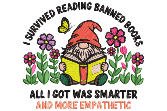 Banned Books Gnome: An Embroidery Designer Review