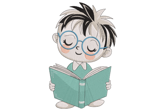 Boy Reading Book: An Embroidery Design Review
