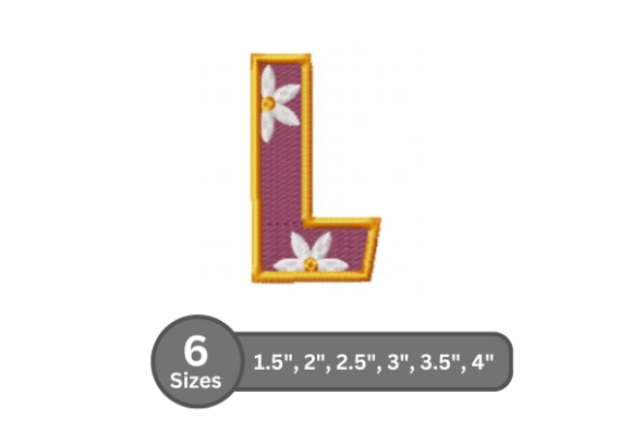 Daisy Joy Alphabet -L: A Sweet Touch for Personalized Embroidery Gifts