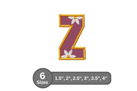 Daisy Joy Alphabet- Z: A Designer's Take for Boutique Sweatshirt Embroidery
