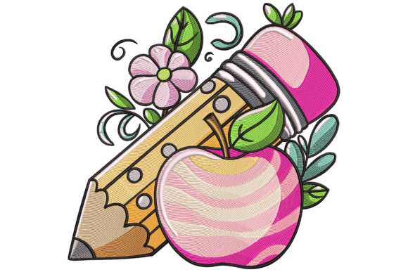 Pencil and Apple: An Embroidery Design Review
