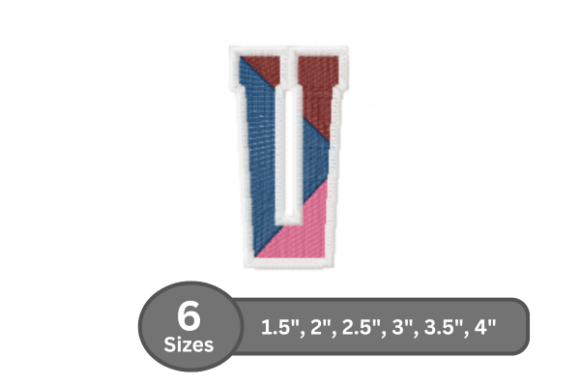 Street Varsity Alphabet - V: A Stylish Touch for Personalized Embroidery Gifts