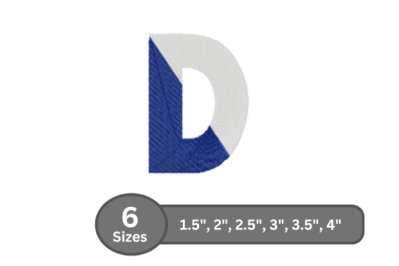 Twin Fill Alphabet - D: A Designer's Take for Boutique Apparel Embroidery