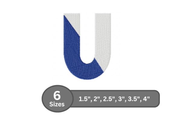 Twin Fill Alphabet - U: A Whimsical Touch for Seasonal Embroidery